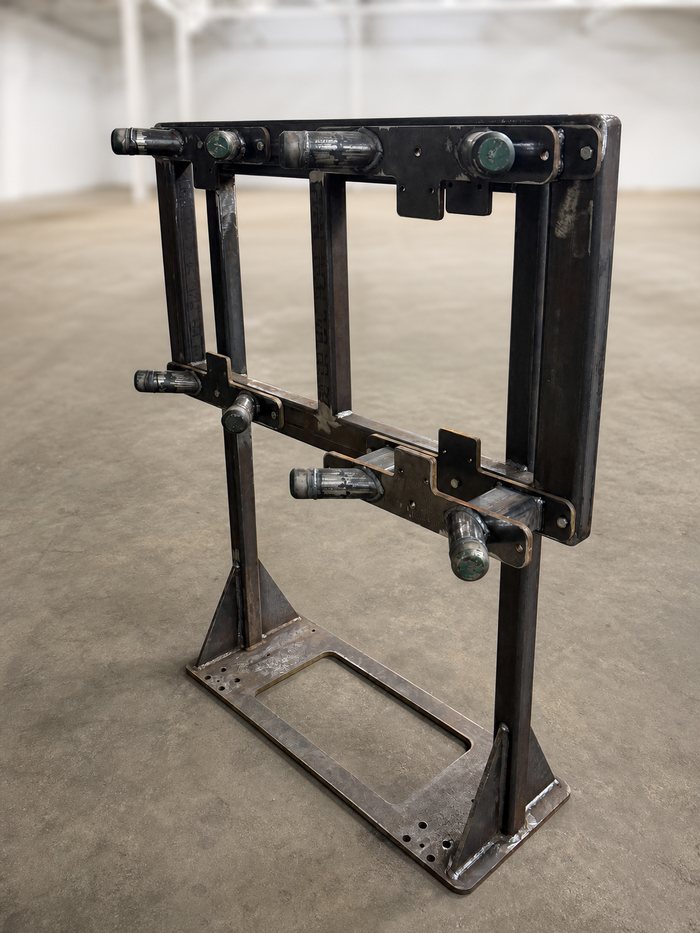 Welded steel fixture fabricated at IAS